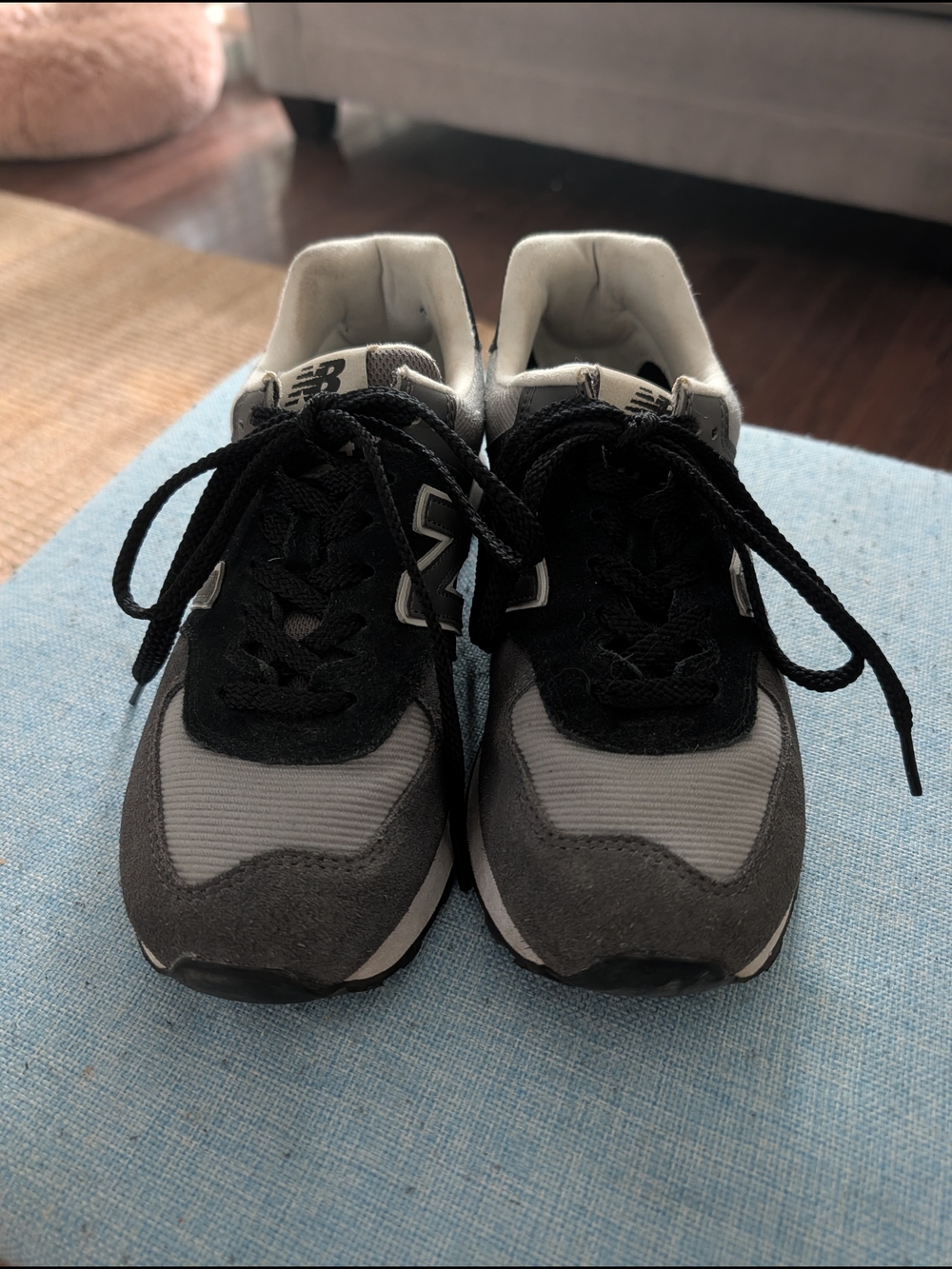 New Balance Women's Gray and Black Running Shoes